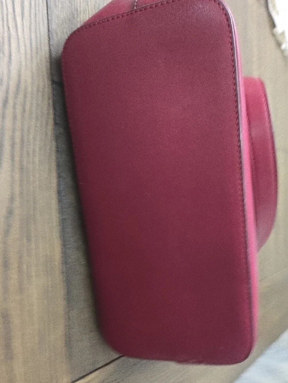 Calvin Klein Burgundy Trim Black Monogram Tote